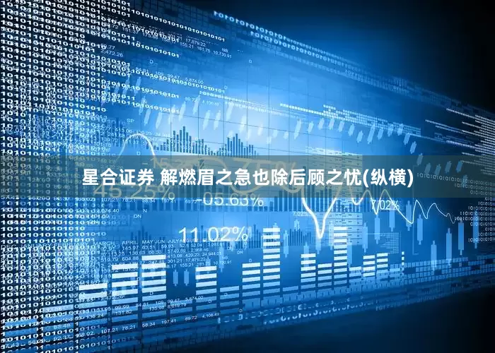 星合证券 解燃眉之急也除后顾之忧(纵横)